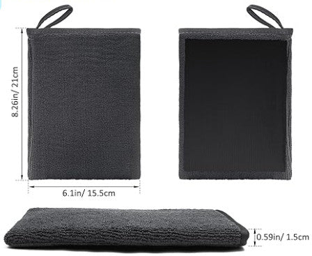 Dimensions of the Clay Bar Mitt For Cars, showcasing its size and suitability for effective car detailing.