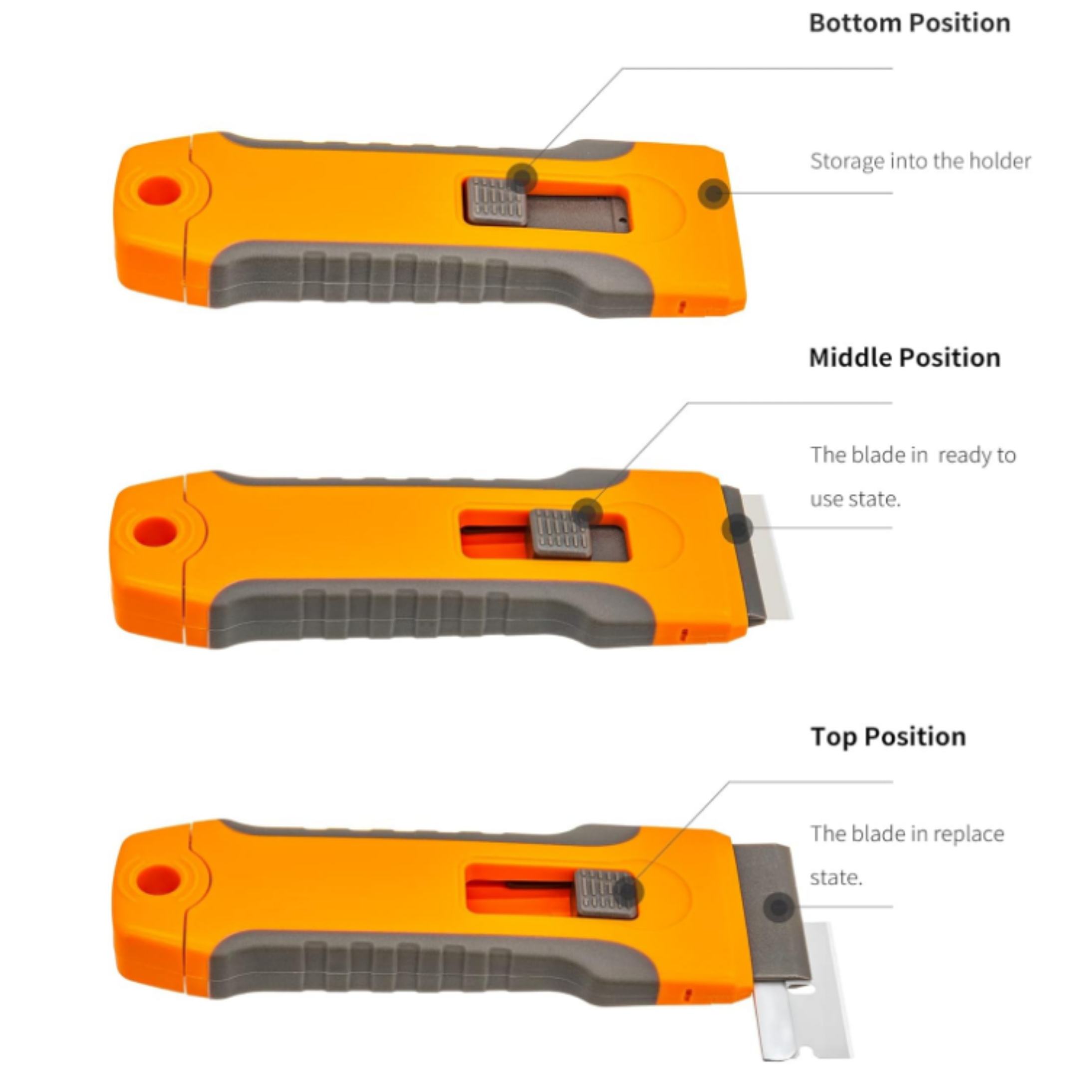 Retractable Long Razor Scraper