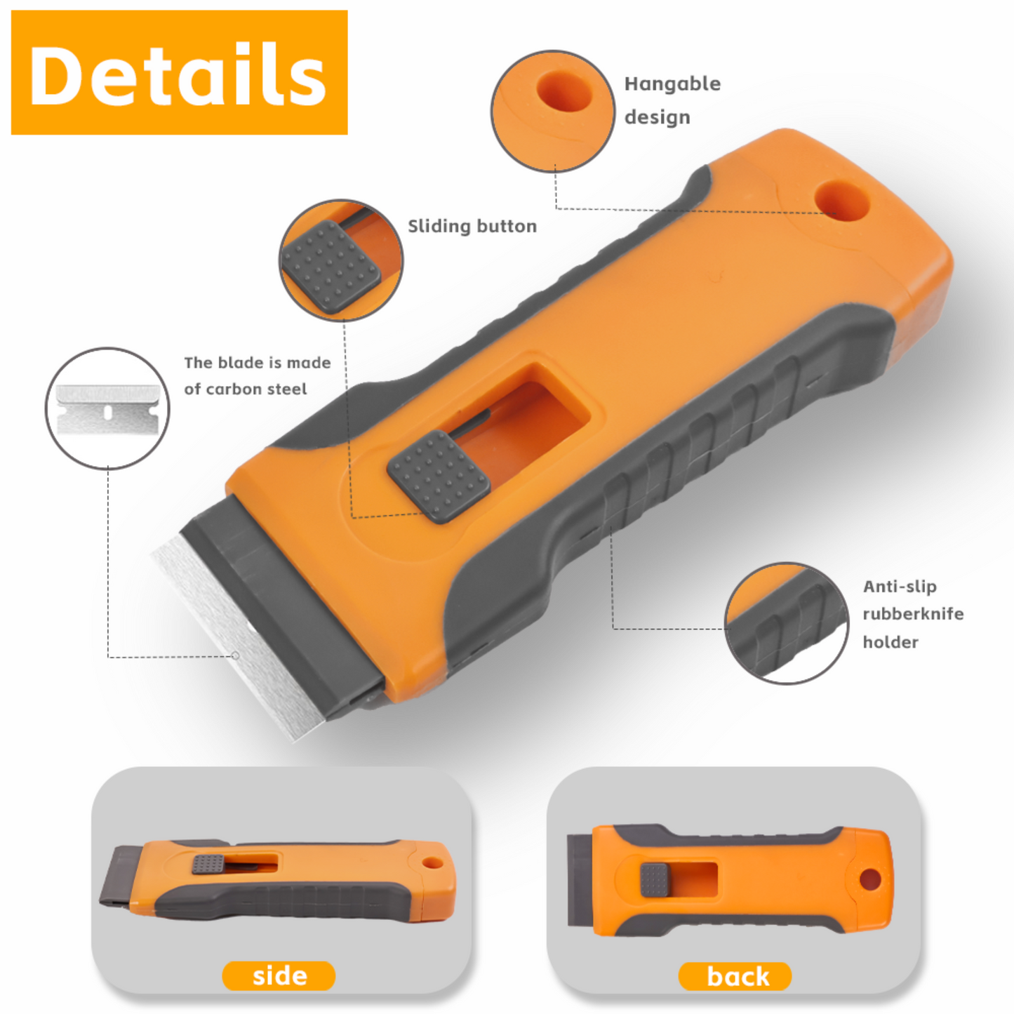 Retractable Long Razor Scraper