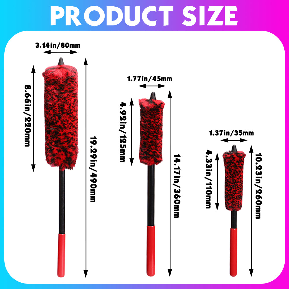 69 Car Wheel Brush Set of 3PCS