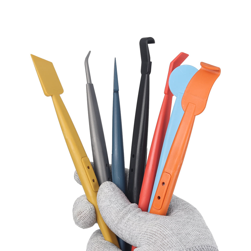 Colorful Magnetic Wrap Sticks arrayed, highlighting the different shapes for precise wrapping applications.