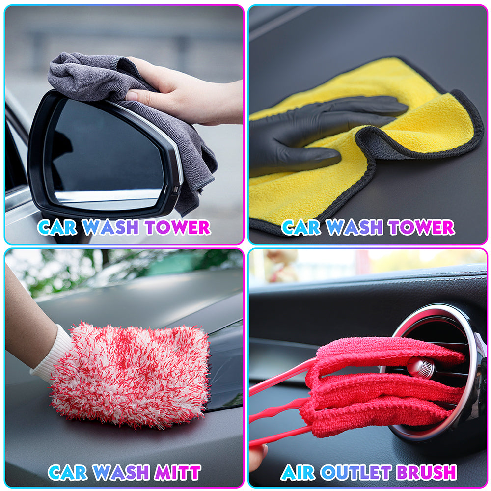 69TOOLZ Interior & Exterior Car Cleaning Kit 21PCS