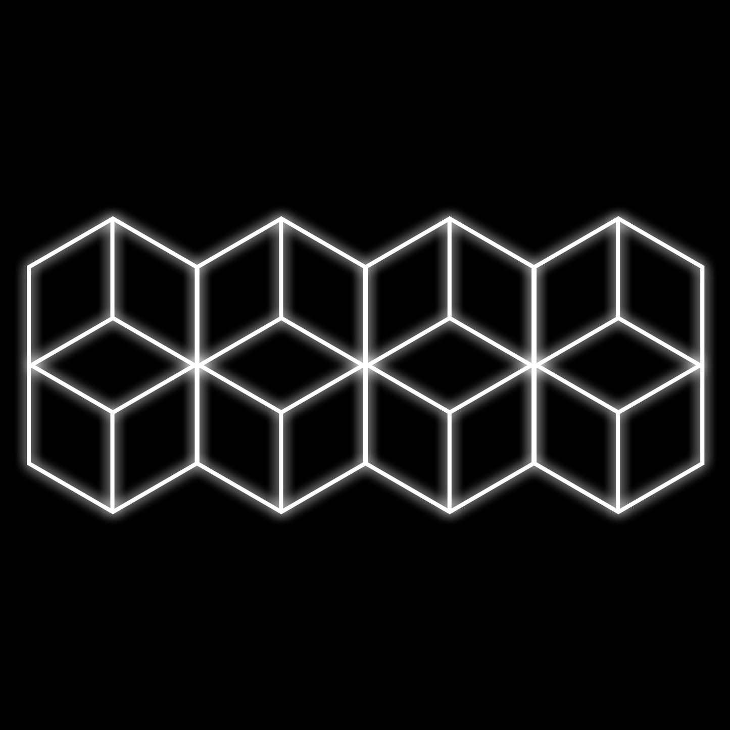 Multiple Serenity HexaLED Ambient Lights ST6104 creating a captivating lighting pattern in a commercial setting, showcasing their decorative and functional appeal.