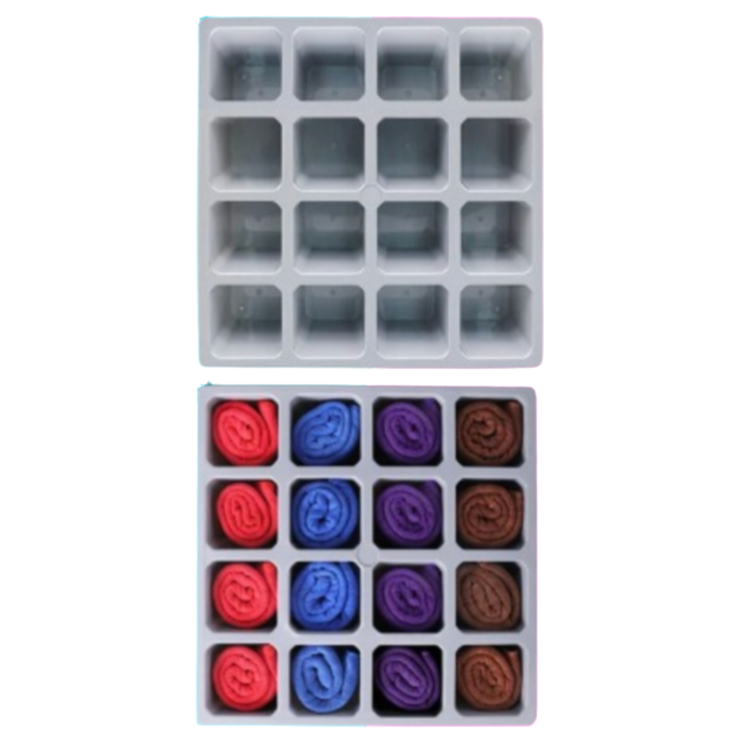 Heavy-Duty 16 Grid Towel Storage Rack Box for Auto Detailing & Tinting Shops