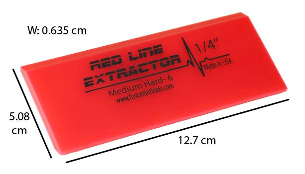 5" Red Line Extractor 1/4" Thick Double Bevel Squeegee Blade