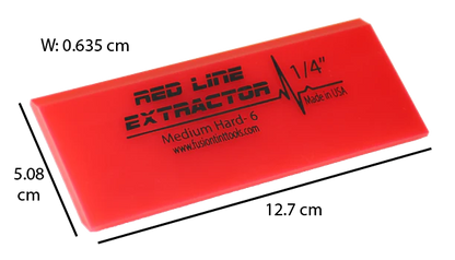 5" Red Line Extractor 1/4" Thick Double Bevel Squeegee Blade