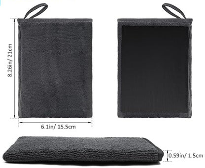 Dimensions of the Clay Bar Mitt For Cars, showcasing its size and suitability for effective car detailing.