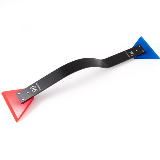 Double Sided Stainless - Curved Handle Mini Squeegee