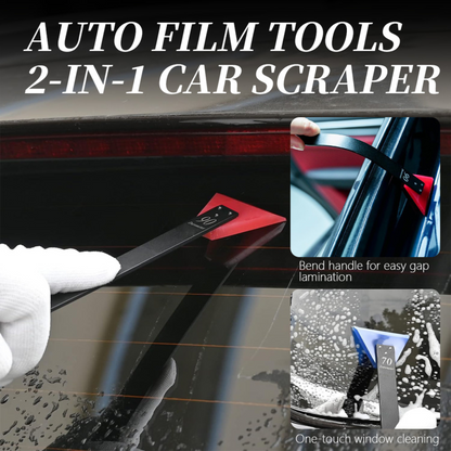 Double Sided Stainless - Curved Handle Mini Squeegee