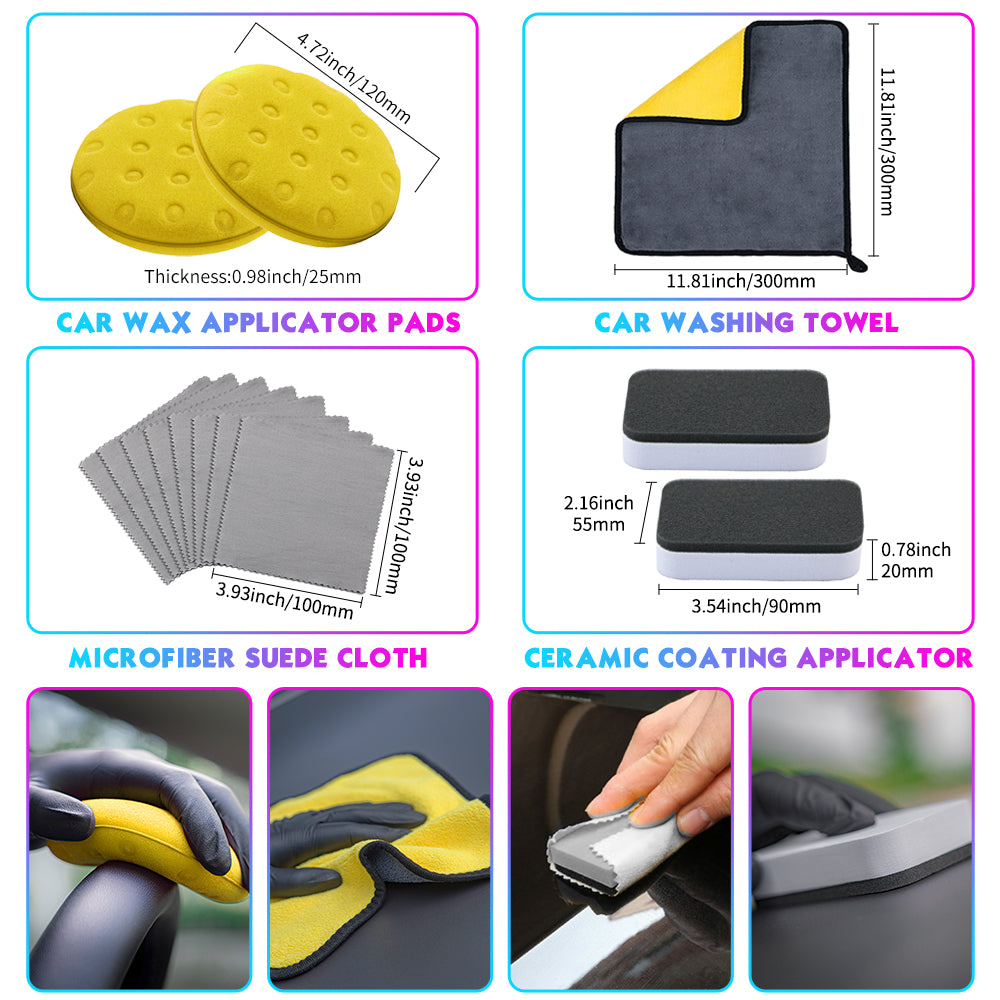69 TOOLZ  Car Cleaning Kit Interior Exterior Auto Detailing 28Pcs