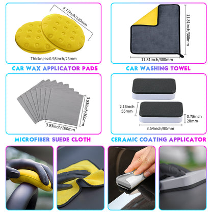 69 TOOLZ  Car Cleaning Kit Interior Exterior Auto Detailing 28Pcs