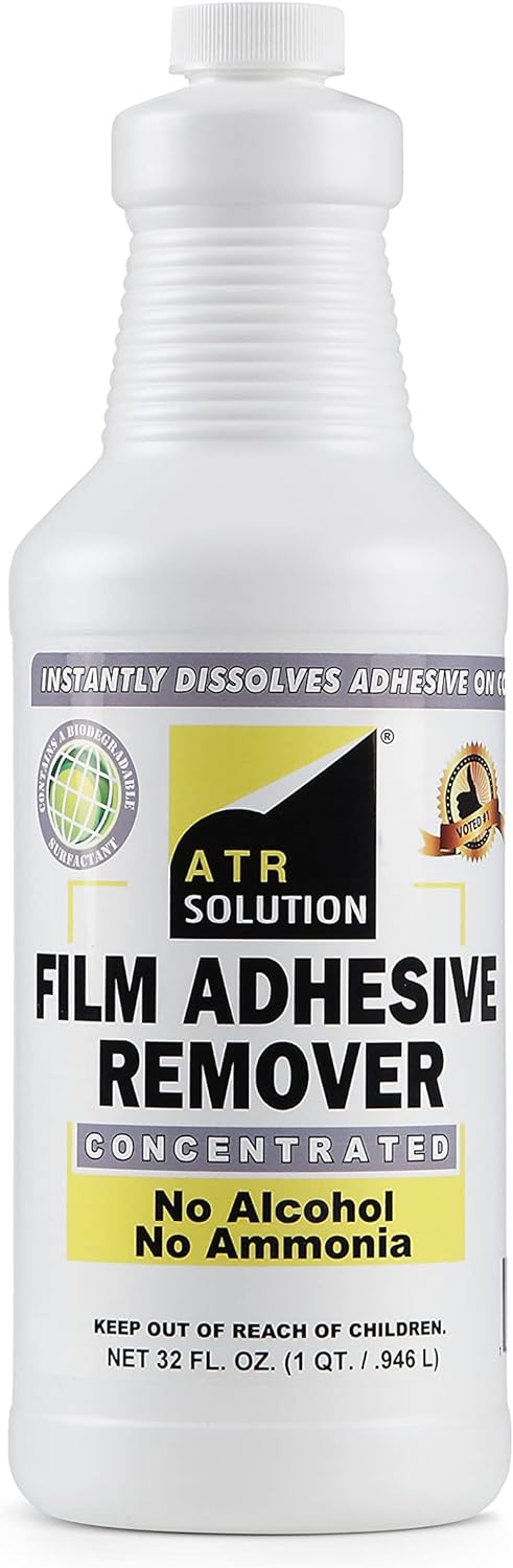 Window Film Tint Adhesive Remover
