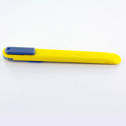 Close-up of the NT CUTTER A-553P's rounded tip, designed for scratch-free glide on vehicle surfaces.