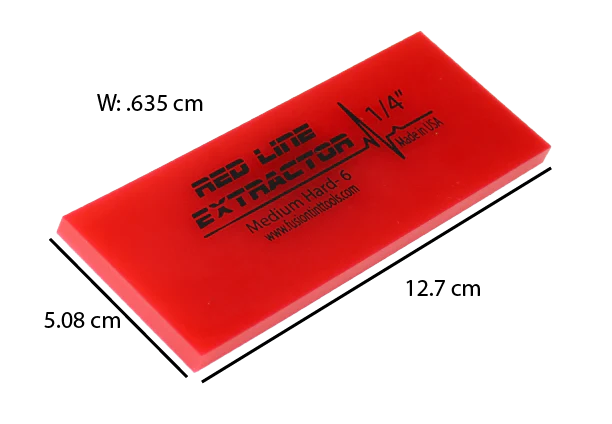 5" Red Line Extractor 1/4" No Bevel Squeegee Blade