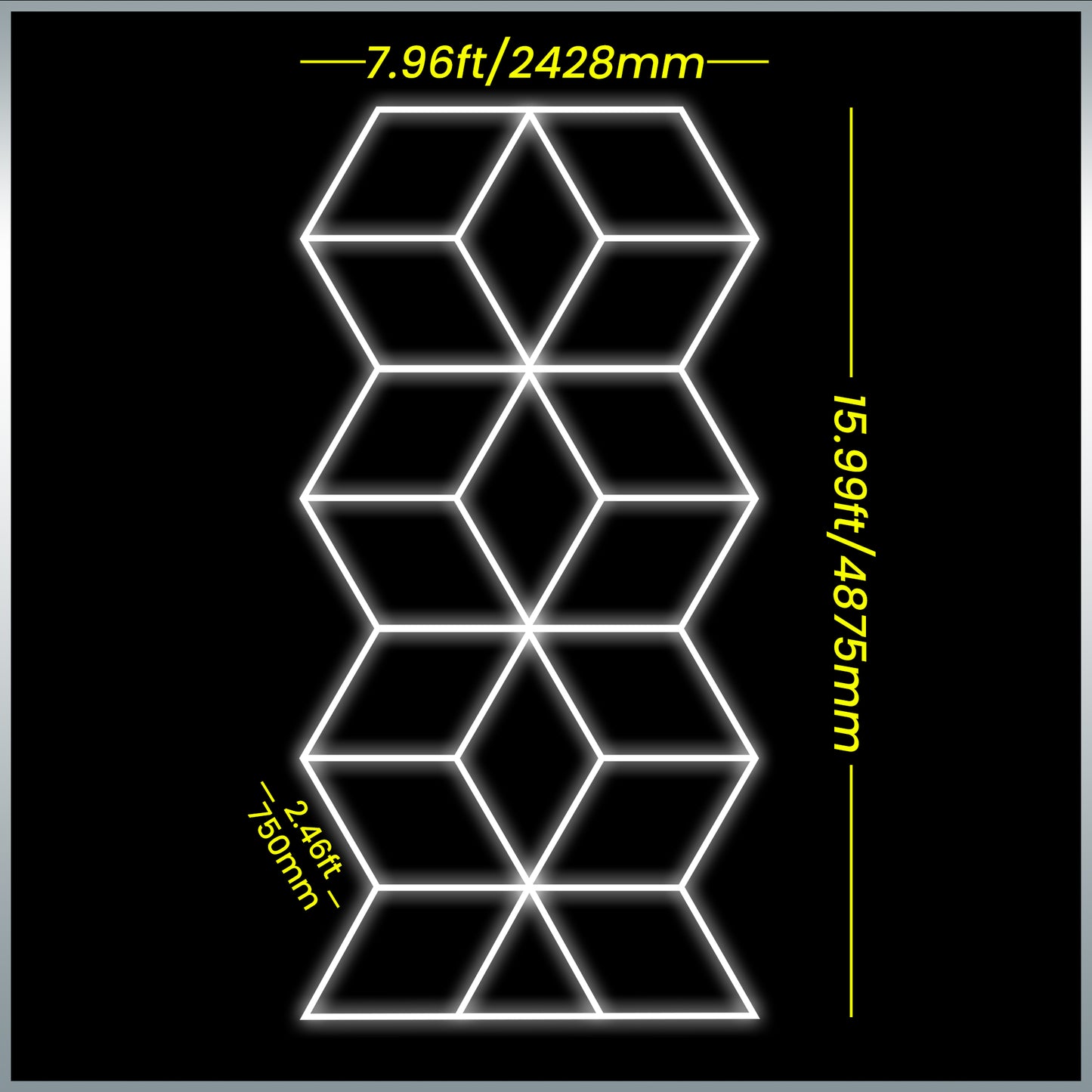 Serenity Hexagon Light ST6109 Sizes and details