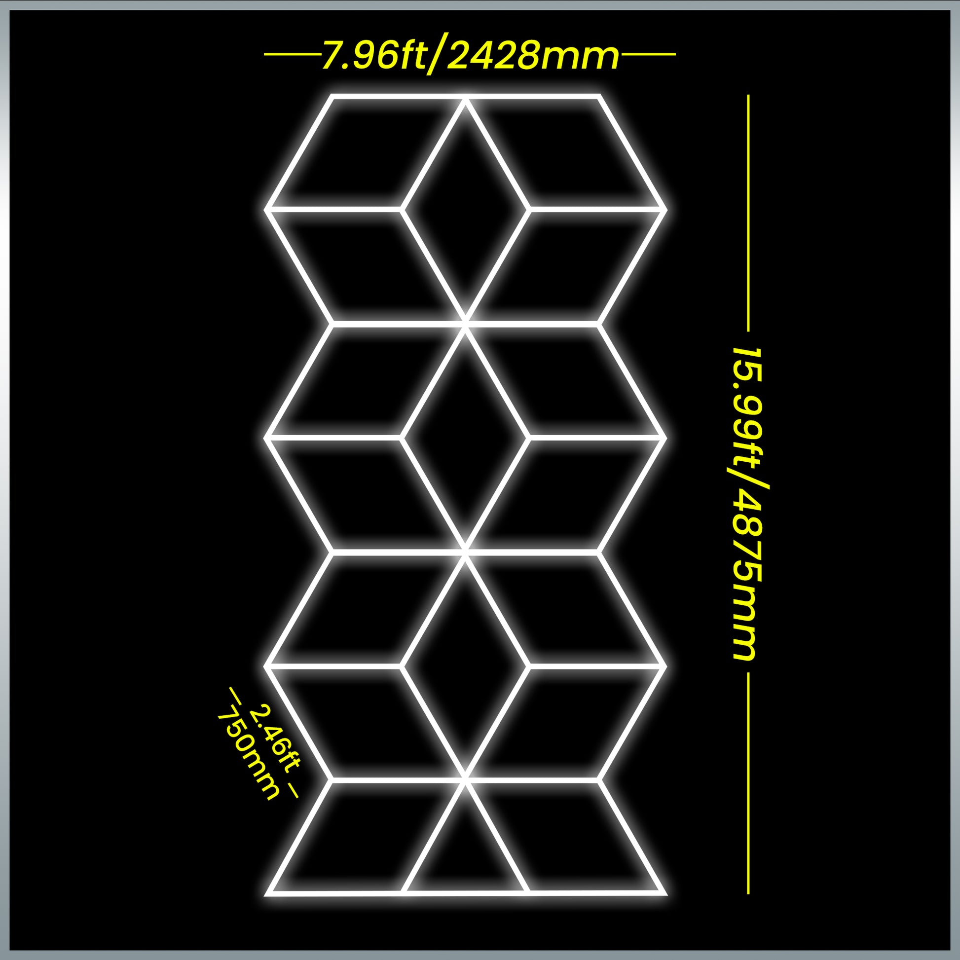 Serenity Hexagon Light ST6109 Sizes and details
