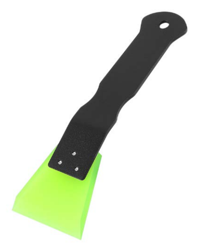 Metal Handle Quarter Windows Squeegee in action, demonstrating precise tint application.