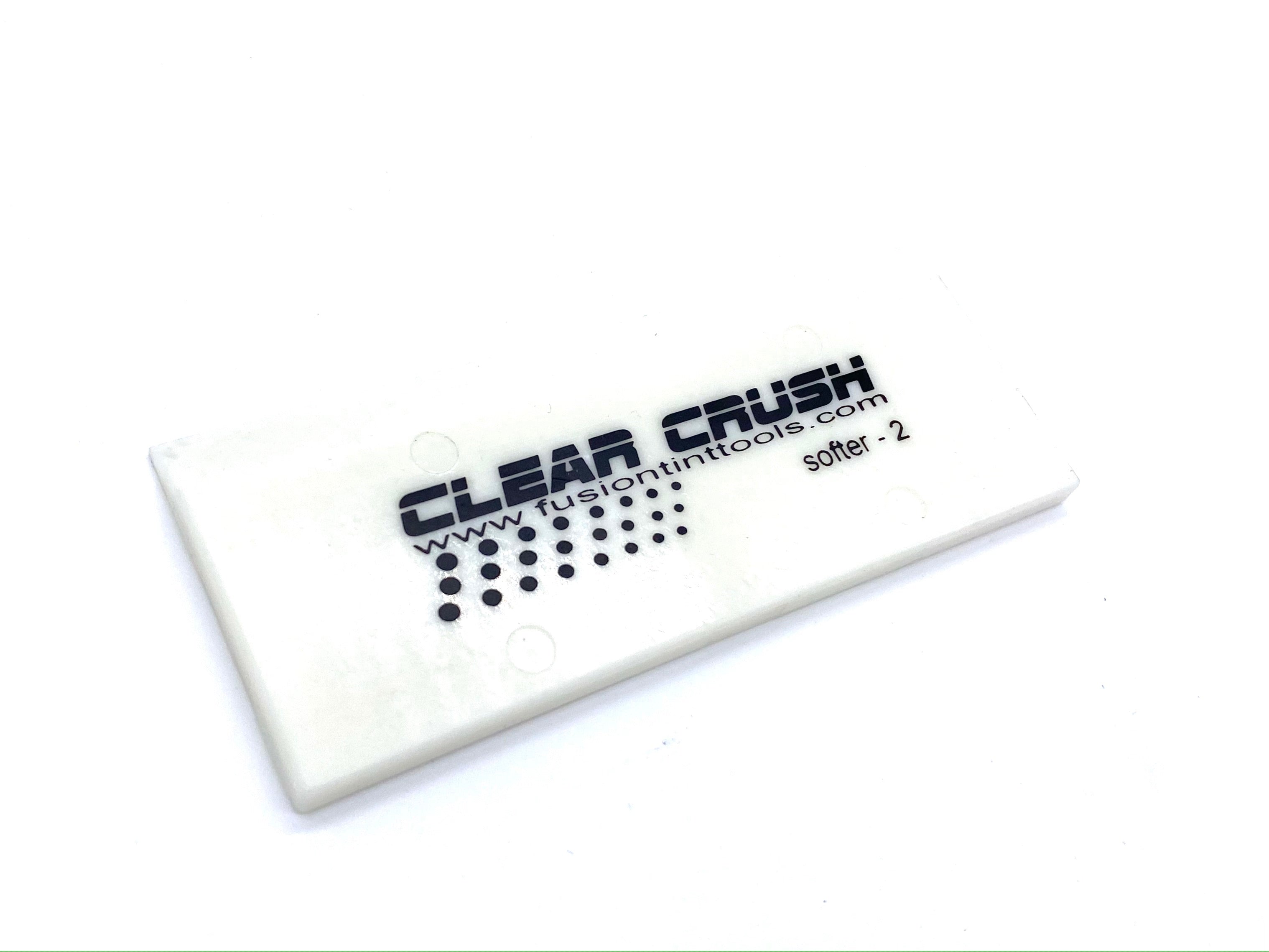 Fusion Clear Crush Squeegee with Cropped Edge - Ideal for Film Installation
